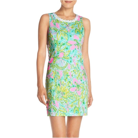 Lilly Pulitzer Dresses & Skirts - Lilly Pulitzer Sleeveless Mila Shift Dress in Coconut Jungle Print Sz 10